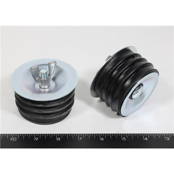 LOT OF 2 - 3" PIPE TEST PLUGS, NEW