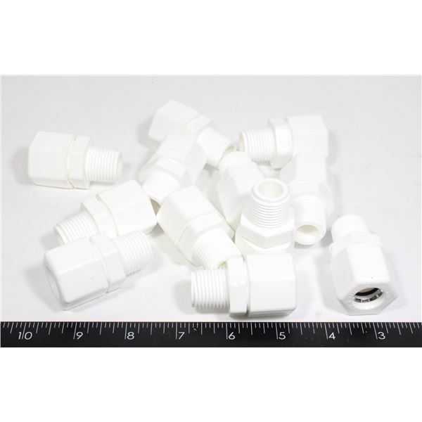 12 X PARKER FAST AND TITE 1/2" PIPE ADAPTORS