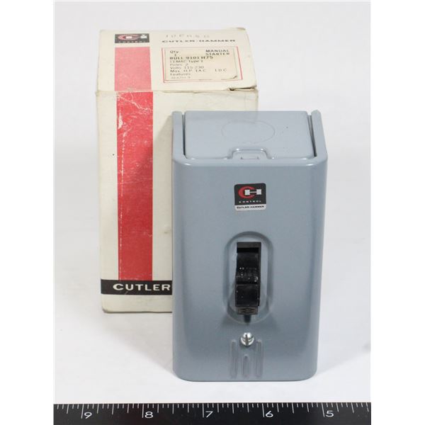 CUTLER-HAMMER MANUAL STARTER SWITCH, NEW
