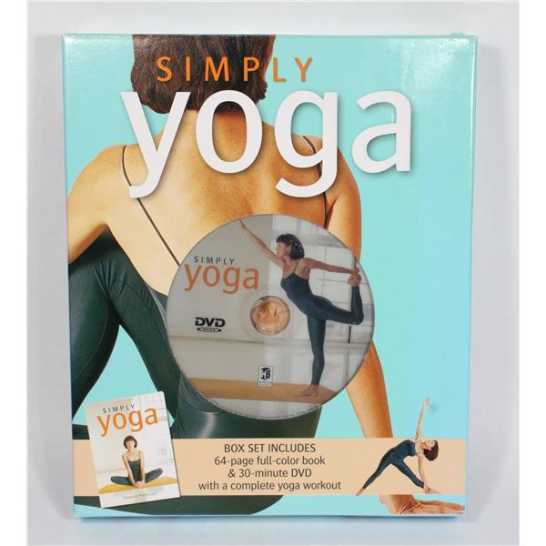 BRAND NEW SIMPLY YOGA BOX SET INCLUDES BOOK & DVD