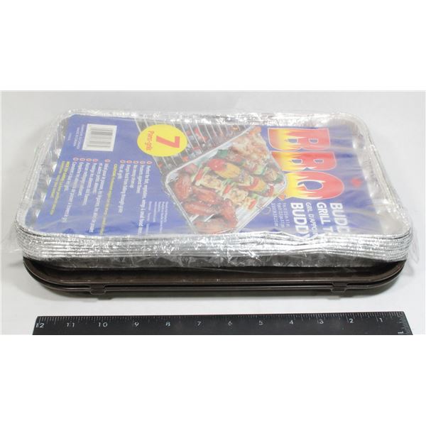 BBQ BUDDY GRILL TOP 7PCS / 2 BUS TRAYS