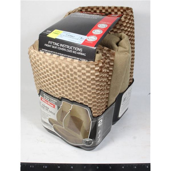 LAWSONE SEAT COVER PAIR TAN AIR BAG HB
