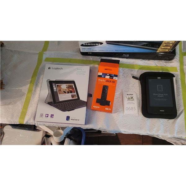 Logitech iPad Keyboard, Firestick 4K, KoboA