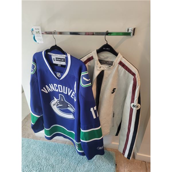 Canucks Jersey & Bigstar Leather Racing Jacket A