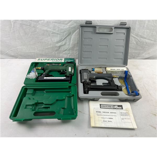 Superior Upholstery Stapler and DeVilbiss Brad Nailer