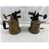 Image 1 : 2 Antique Brass Blow Torches