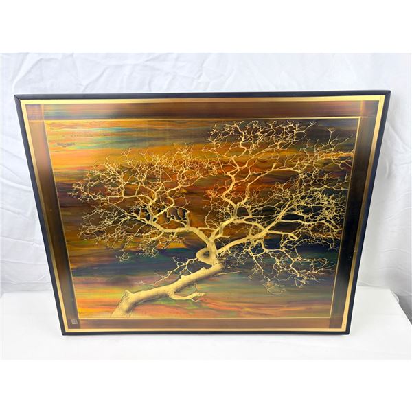 "Arbutus Tree" Brass Etching