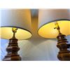 Image 4 : Pair of Wooden Table Lamps