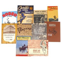 Western Wear catalogs & show programs (10), 1967 Hubley Guns & Holsters, 1949 Porters, 1940 Hamley's