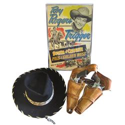 Roy Rogers items (3), small orig movie poster-South of the Caliente Pals of the Golden West, RR doub