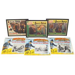 Hopalong Cassidy lobby cards (6), 2 from the Eagle's Brood w/William Boyd & Jimmy Ellison, 3 on the 