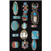 Image 1 : Jewelry, (15) rings w/turquoise, onyx & mother-of-pearl stones, all different styles & sizes, a grea