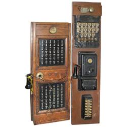 Hotel switchboard & call box (lot of 2), switchboard includes a Western Electric operator phone w/sw