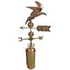 Image 1 : Copper eagle weathervane w/fire extinguisher base, restored & re-plated, c.1900's, Exc cond, 53"H.