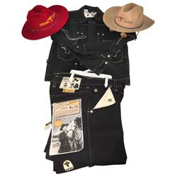 Hopalong Cassidy denim outfit, includes jeans & jean jacket made by Blue Bells, new old stock w/orig