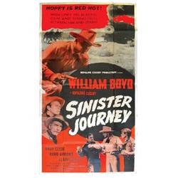 Hopalong Cassidy movie posters (2), "Fighting Cowboy" (Spanish version), Good cond w/pin holes & sta