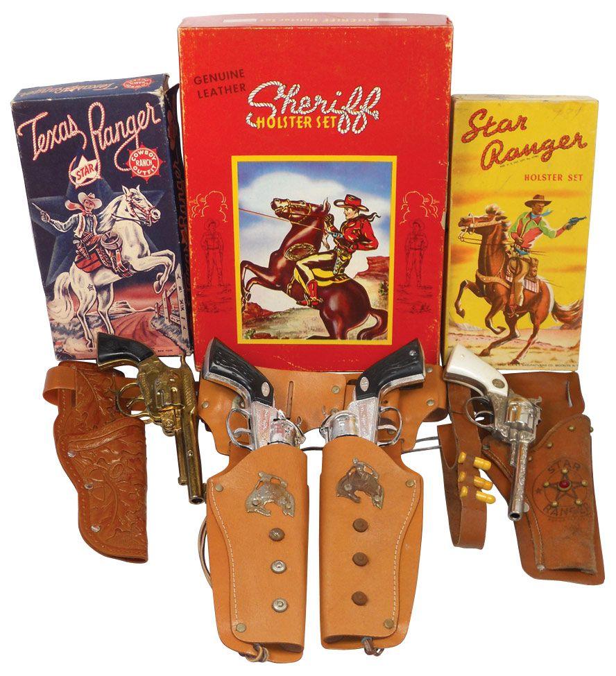 Toy cap guns & holsters in boxes, Buckaroo cap gun w/Star Ranger ...