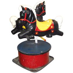 Kiddie ride w/2 ponies, electric, Good working cond, 40"H x 34"W.