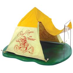 Salesman's sample Roy Rogers play tent w/awning & extension, Rare, printed canvas w/Roy & Trigger de