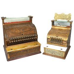 Cash registers (2), NCR 130 & 343,  Model 130 in Good working cond, sold to O. Groshen-Salt Lake Cit