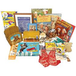 Roy Rogers items-huge lot, Target by Marx, puzzles, stagecoach, Marx tin ranch, comic rack, paint se