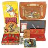 Image 1 : Lone Ranger items (13), includes movie viewer w/films by Cherrio in box, binoculars, 2 pencil boxes,