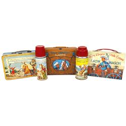 Roy Rogers lunch boxes & thermos (5 pcs), Roy Rogers/Dale Evans Chow Wagon, Double R Bar Ranch, Roy 