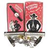 Image 1 : Hopalong Cassidy items (11), includes U.S. Time wrist watch in box, compass, small cap gun, bolos, (
