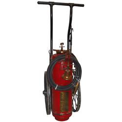 Fire tanker, Foamite Chemical Engine "Smothers Fires" Model D-2, B.F.D. painted on top cover w/bell,