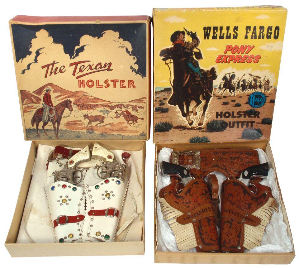 Toy cap guns & holsters, The Texan Holster double holster set w/Texan