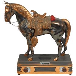 Western horse radio, mfgd by Abbotwares, c.1940's-1950's, VG orig cond, 15.25"H x 11.5"W.