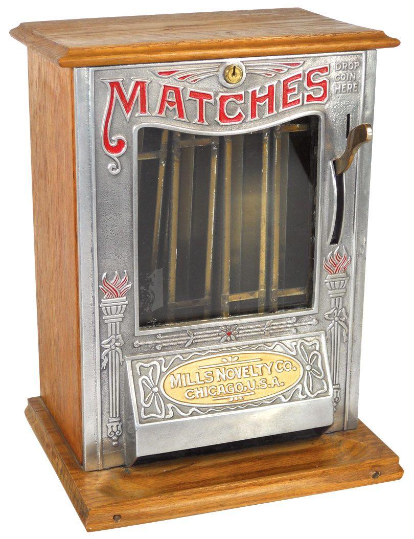 Coin-operated Mills Novelty match machine, cast aluminum front, VG ...