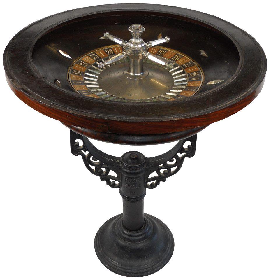 Gambling roulette wheel from New Orleans paddle wheel boat, rosewood