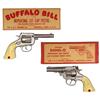 Image 1 : Toy cap guns in boxes (2), Buffalo Bill 50-Shot repeating toy cap pistol & Bang-O repeating cap pist