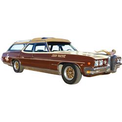 John Wayne's Custom Bonneville Station Wagon. Built by George Barris w/a 6" roof extension & 3" rais