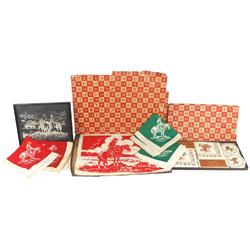 Till Goodan items, black & white print, luncheon set w/placemats & napkins, luncheon set w/coasters 