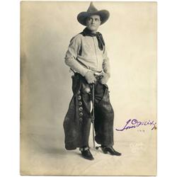 Tom Mix personal photographs (2), orig black & whites by D. Guggeri, Wilshire Blvd, LA, addressed to