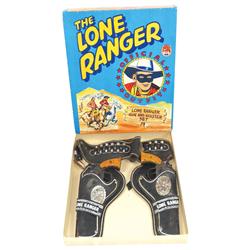 Lone Ranger cap gun & holster set in orig box, c.1947, mfgd by Esquire Novelty Co., Kilgore guns w/c