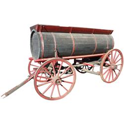Water wagon w/wood tank, unknown manufacturer, c.1900, VG cond.