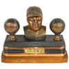 Image 1 : Babe Ruth clock, mfgd by Abbotwares, cast metal bust of Babe flanked by 2 baseballs, "One Season 60 