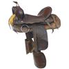 Image 1 : Hopalong Cassidy "Hoppy" child's saddle, leather, c.1940's-1950's, re-lined at one time, Good cond.