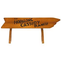 Hopalong Cassidy safety rail, Very Rare, hard maple w/orig surface, attaches to side rail on top bun