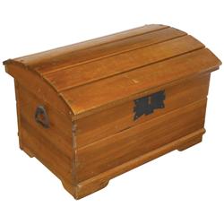 Hopalong Cassidy toy chest w/domed lid, Very Rare, hard maple w/orig surface, c.1950's, Exc orig con