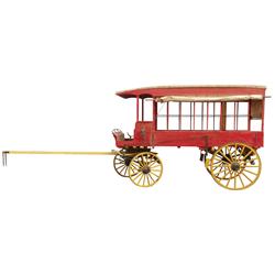 Peddler's wagon, early 1900's, from which Ol' Doc Bradshaw hawked his "Cure All Thunder Tonic" in 19