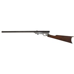 Rifle, Quackenbush, 22 cal, swing breech, single shot, 22" round bbl, takedown, crescent steel buttp