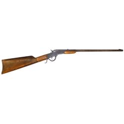 Rifle, Stevens-Maynard Jr., 22 LR, octagonal barrel, fixed sights, interesting repair to the buttsto