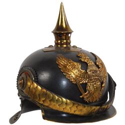 Militaria, wartime (1915) Prussian N.C.O. Jaeger Zu Pferde helmet, Exc cond, 11"H.
