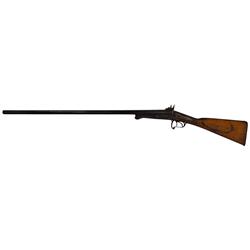 Shotgun, pinfire, Damascus, underlever, 16 Ga., steel buttplate, 28" bbl, raised cheek piece, Fair c