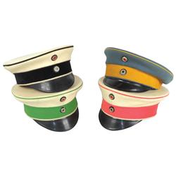 Militaria, 4 Prussian officer hats, all c.1900's era, Prussian pre-war cavalry officer dress, Prussi