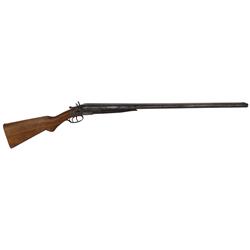 Shotgun, Double, Manhattan Arms, Belgian, Damascus, 12 Ga., 28" bbl, replaced buttstock, fair bore.